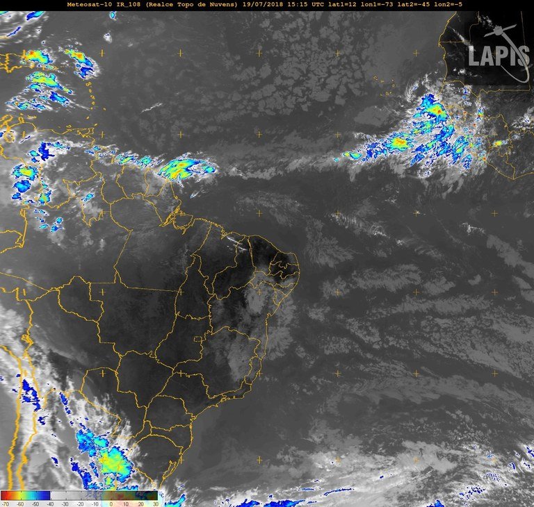 Oceano Atlantico satélite