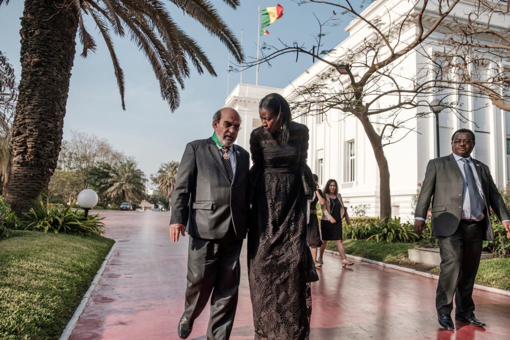 Coumba D. Sow com ex-diretor geral da FAO, o brasileiro José Graziano. Imagem: FAO